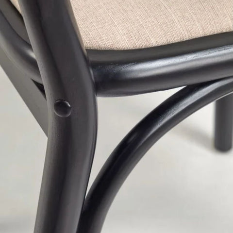 Jodhpur Cane Chair | Natural Finish with Upholstered Seat – Oakvello