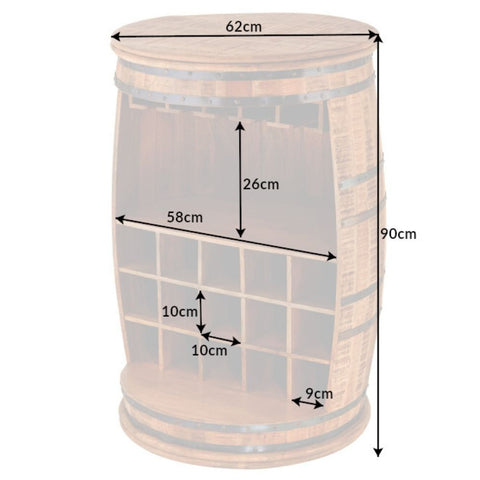 Solid Mango Wood Bar Cabinet | Home Bar Storage Furniture – Oakvello