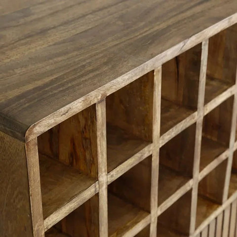 Solid Wood Wine Cabinet | Handcrafted Home Bar Storage Furniture – Oakvello
