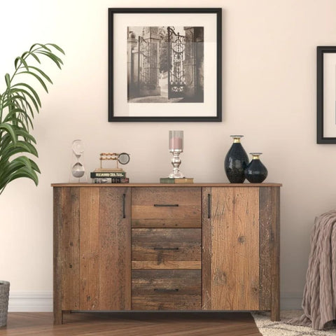 Solid Wood Sideboard | Classic Living Room Storage Cabinet – Oakvello