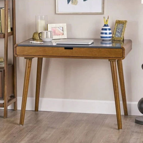 Solid Teak Wood Study Table | Home Office Writing Desk – Oakvello