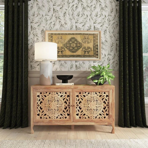 2-Door Solid Wood Cabinet | Versatile Storage Furniture – Oakvello