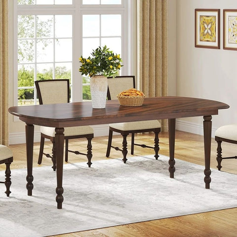 Solid Sheesham Wood Kitchen Dining Table | Seats 4 to 6 – Oakvello