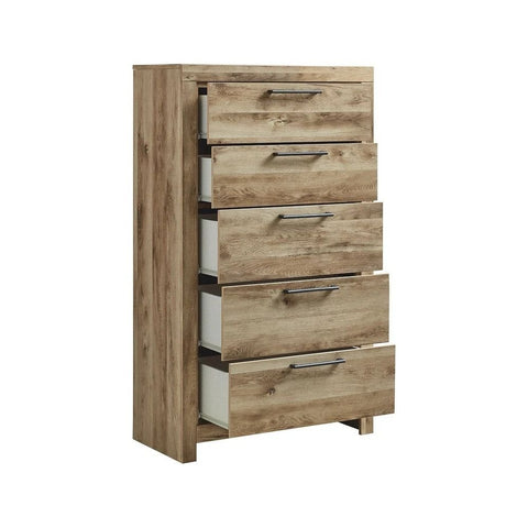 Solid Wood 5-Drawer Chest | Bedroom Storage Dresser – Oakvello