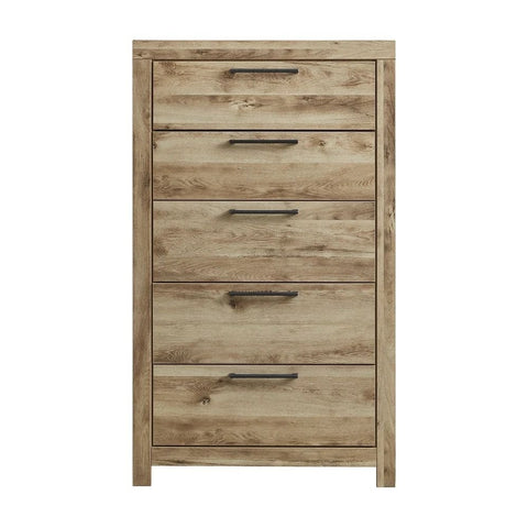Solid Wood 5-Drawer Chest | Bedroom Storage Dresser – Oakvello