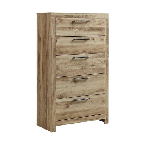 Solid Wood 5-Drawer Chest | Bedroom Storage Dresser – Oakvello