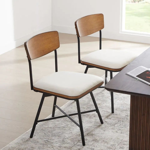 Solid Sheesham Wood Swivel Dining Chair Set of 2 | Kitchen Seating – Oakvello