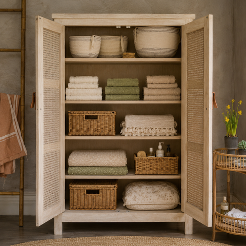 Solid Wood Almirah | Living Room & Bedroom Storage Wardrobe – Oakvello