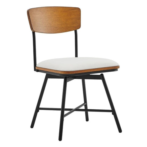Solid Sheesham Wood Swivel Dining Chair Set of 2 | Kitchen Seating – Oakvello