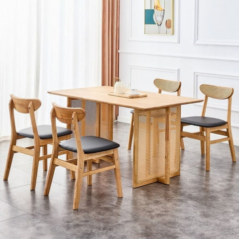 Mid-Century Solid Wood Dining Table | Retro Kitchen & Dining Room Furniture – Oakvello