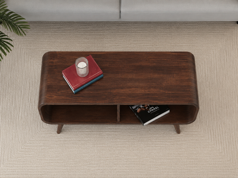 Teak Finish Solid Sheesham Wood Coffee Table | Living Room Furniture – Oakvello