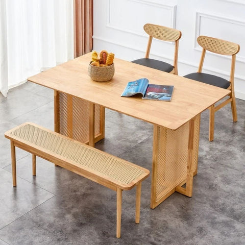 Mid-Century Solid Wood Dining Table | Retro Kitchen & Dining Room Furniture – Oakvello