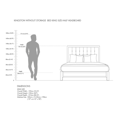 Verdana Bed | Hand-Tufted Upholstered Bed Frame with Solid Hardwood