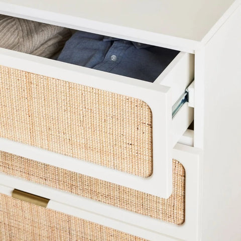 White Solid Mango Wood Dresser | Painted Bedroom Storage Chest – Oakvello