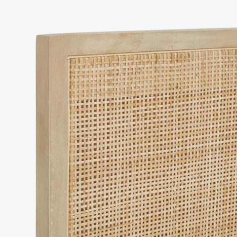 Rattan & Solid Wood Bed | Handcrafted Boho Bedroom Furniture – Oakvello