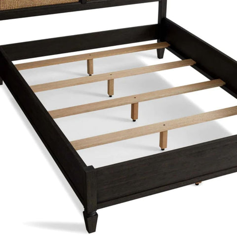 Dylan Solid Wood Cane Bed | Handcrafted Rattan Bedroom Furniture – Oakvello