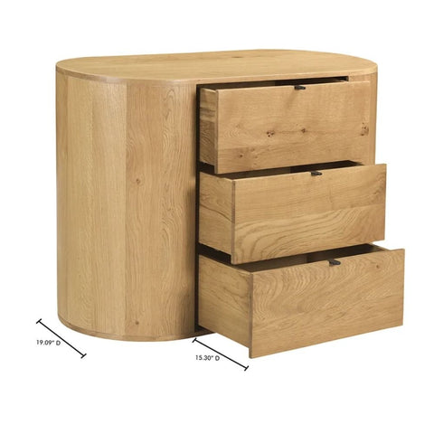 3-Drawer Solid Mango Wood Chest | Bedroom Storage Dresser – Oakvello