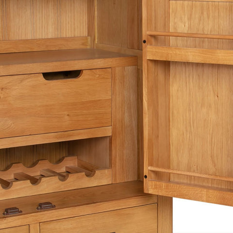 Solid Wood Bar Cabinet | Home Bar Storage Furniture – Oakvello