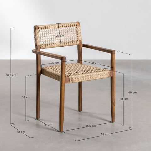 Orebro Solid Teak Wood Dining Chair | Premium Kitchen Seating – Oakvello