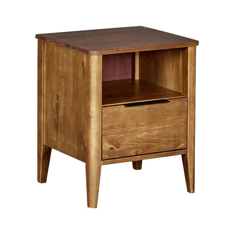 Solid Wood Nightstand with Drawer | Stylish Bedroom Bedside Table – Oakvello
