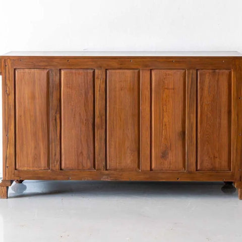Traditional Carved Solid Teak Wood Sideboard | Luxurious Living Room Storage – Oakvello