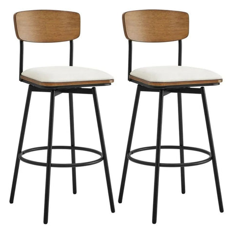 Solid Wood Bar Stool Set of 2 | Kitchen & Home Bar Seating – Oakvello