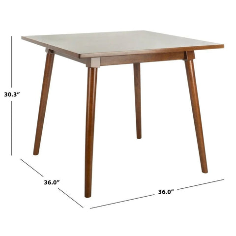 Walnut Solid Wood Square Dining Table | Kitchen & Dining Furniture – Oakvello