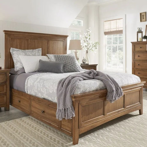 King Size Solid Wood Bed | Sturdy Hardwood Bedroom Furniture – Oakvello