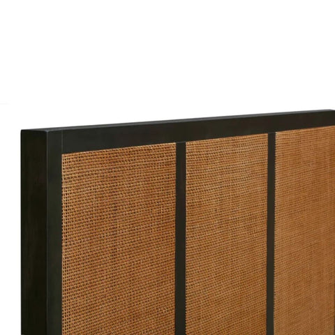 Florence Solid Wood Cane Bed | Handcrafted Rattan Bedroom Furniture – Oakvello