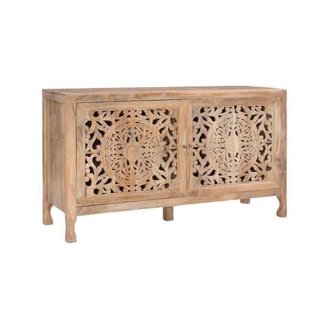 2-Door Solid Wood Cabinet | Versatile Storage Furniture – Oakvello