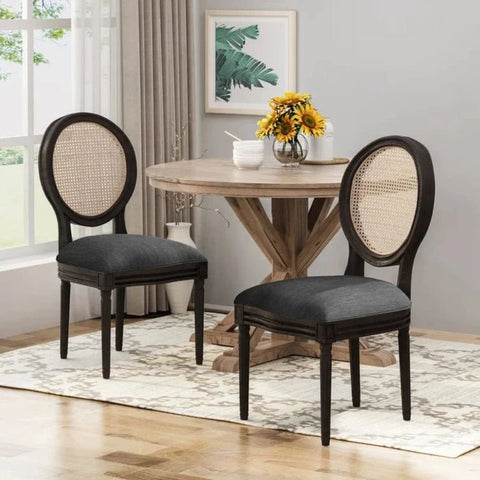Jodhpuri Unique Dining Chair Set of 2 | Handcrafted Solid Wood Seating – Oakvello
