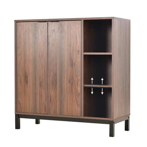 Solid Wood Bar Cabinet Sideboard | Home Bar & Living Room Storage – Oakvello