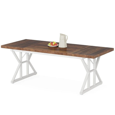 Rectangular Solid Wood Dining Table | Seats 6-8 | Kitchen Furniture – Oakvello