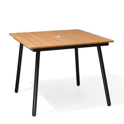 Brown Solid Wood Dining Table | Warm Hardwood Kitchen Furniture – Oakvello