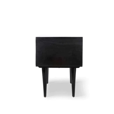 Rattan & Solid Wood Study Table | Boho Home Office Writing Desk – Oakvello