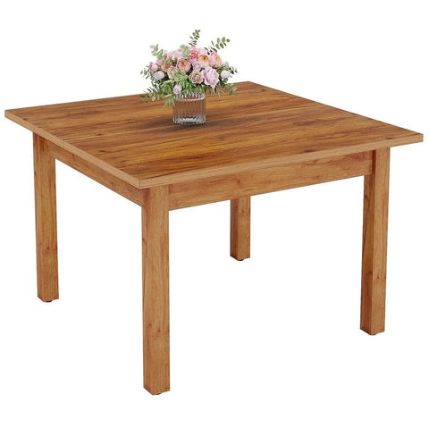 Square Dining Table with Solid Wood Legs | Kitchen & Dining Furniture – Oakvello