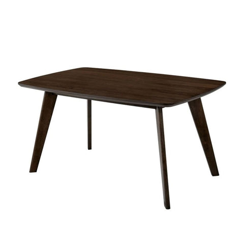 Walnut Mid-Century 59-Inch Solid Wood Dining Table | Kitchen Furniture – Oakvello