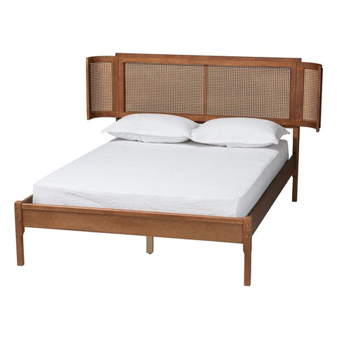 Brown Finish Solid Wood Bed | Warm Tone Bedroom Furniture – Oakvello