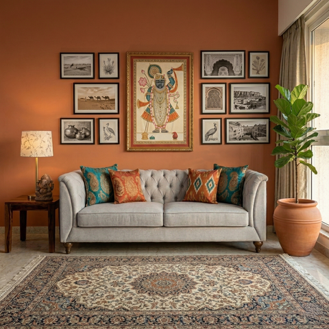 Dusk Grey Sofa | Grey Fabric Sofa | Handcrafted Chesterfield with Button Tufting & Flared Arms