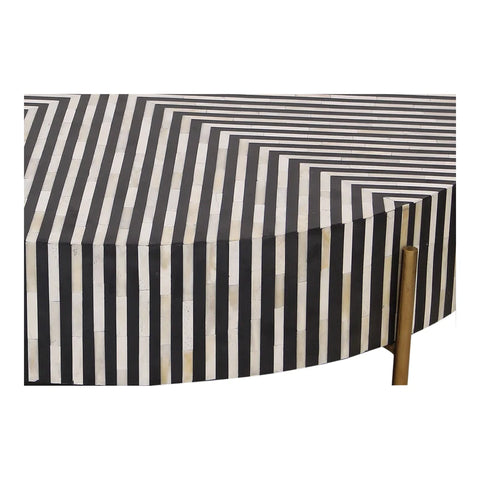 Jodhpuri Black Bone Inlay Coffee Table | Artisan Living Room Furniture – Oakvello