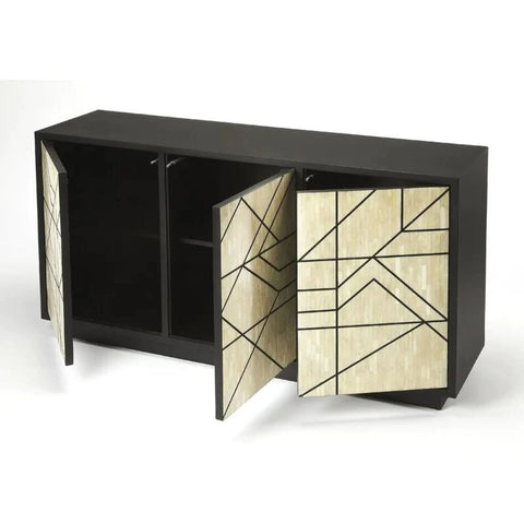 Ajmeri Bone Inlay Sideboard | Artisan Handcrafted Living Room Storage – Oakvello