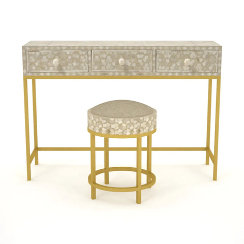 Jodhpuri Bone Inlay Dresser Console | Handcrafted Artisan Entryway Furniture – Oakvello