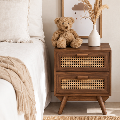 Ralik Solid Wood Bedside Table | Bedroom Nightstand – Oakvello