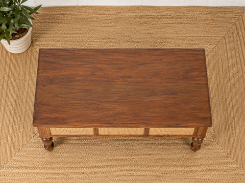 Solid Sheesham Wood Coffee Table | Premium Living Room Centre Table – Oakvello