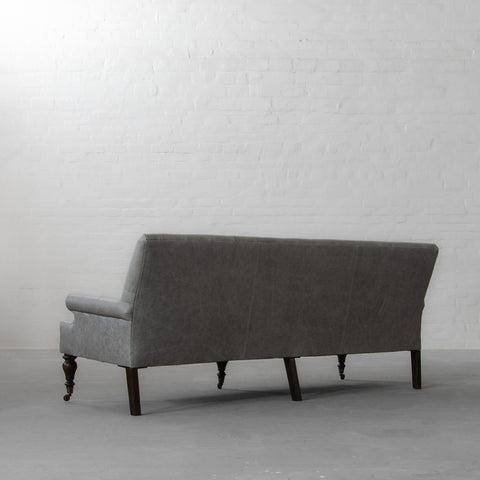 The Vellichor – Grey Leather Chesterfield Sofa