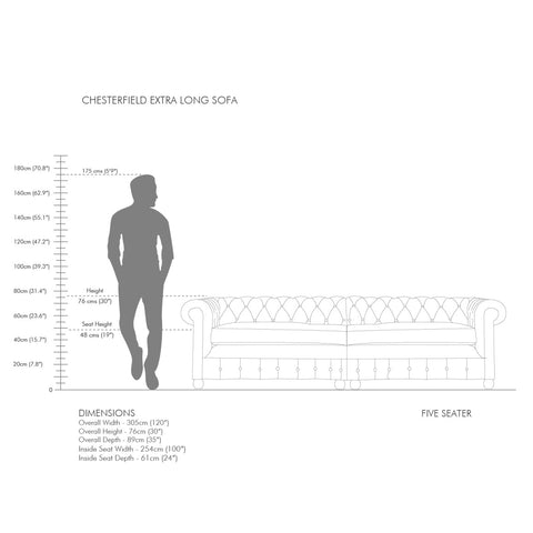 Cloud Chesterfield Sofa | Extra Large Tufted Fabric Sofa in 2 Parts | 4 to 8 Seater