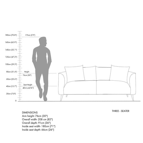 Navy Dusk Sofa | Premium Navy Leather Sofa with Brass Legs & Curved Arms