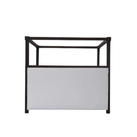 Botanica Canopy Bed | Floral Upholstered Four Poster Wooden Bed | King & Queen Size | Oakvello