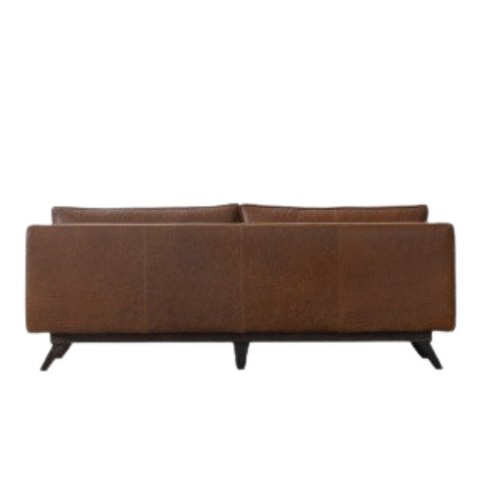 Sienna Slope Sofa | Premium Leather Sofa with Solid Wood Frame & Loose Cushions