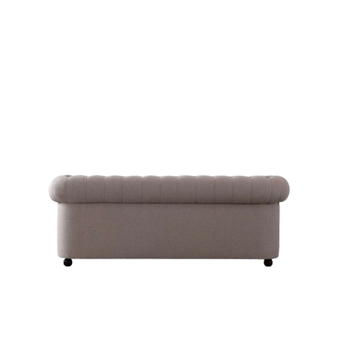 Cashmere Tuft Sofa | Handcrafted Fabric Chesterfield Sofa with Diamond Tufting & Rolled Arms